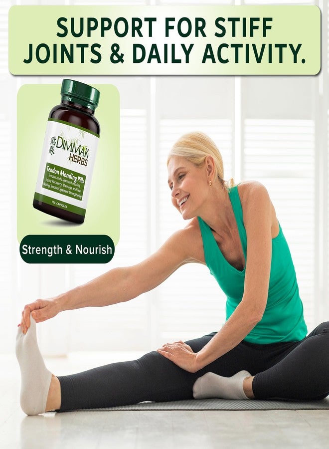 Dimmak Herbs Tendon Mending Pills- Tendon & Ligament Support- Advanced Mobility Formula for Stiffness, Rotator Cuff & Achilles Recovery- Daily Soft Tissue & Injury Repair- Vegan TCM Formula - Image 2